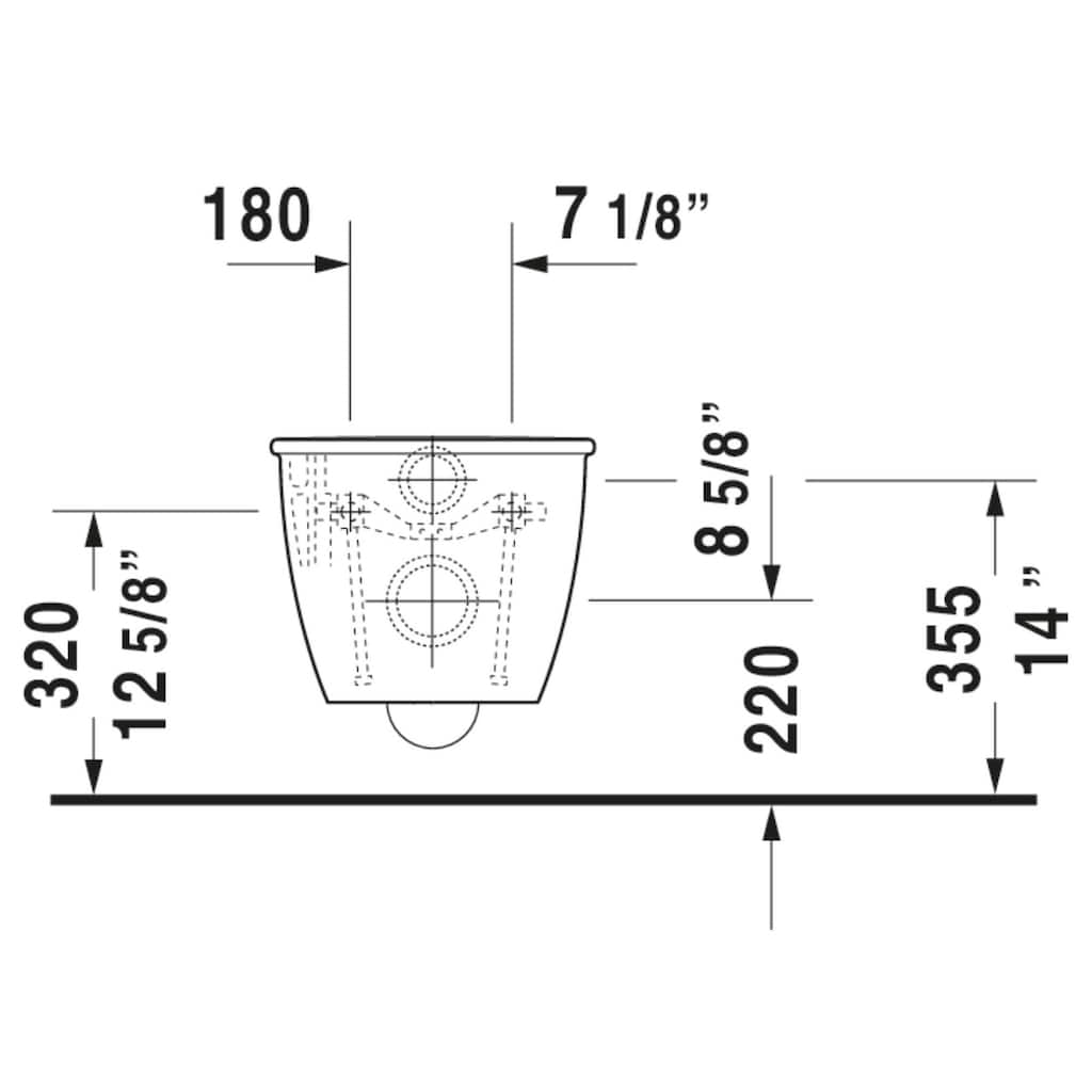 Duravit Darling New 0.8/1.6 GPF Dual Flush Wall Mounted One Piece