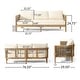 preview thumbnail 11 of 9, Burchett Outdoor Acacia Wood and Round Wicker Sofa by Christopher Knight Home