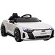 preview thumbnail 1 of 8, Kids Audi RS E-tron 12V Electric Ride-On Car with Remote Control, 3.1 MPH, 4-Wheel Suspension, Music, Horn, for Ages 3-5 White