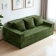 preview thumbnail 52 of 86, Corduroy Loveseat Sofa Bed 4 in 1 Foldable Floor Sofa Couch Convertible Boneless Couch