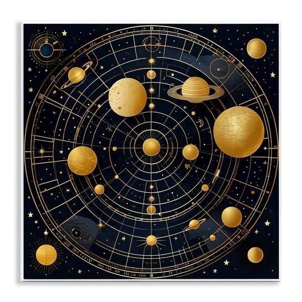 Stupell Astral Planets in Solar System Wall Plaque Art Design By Tabz ...