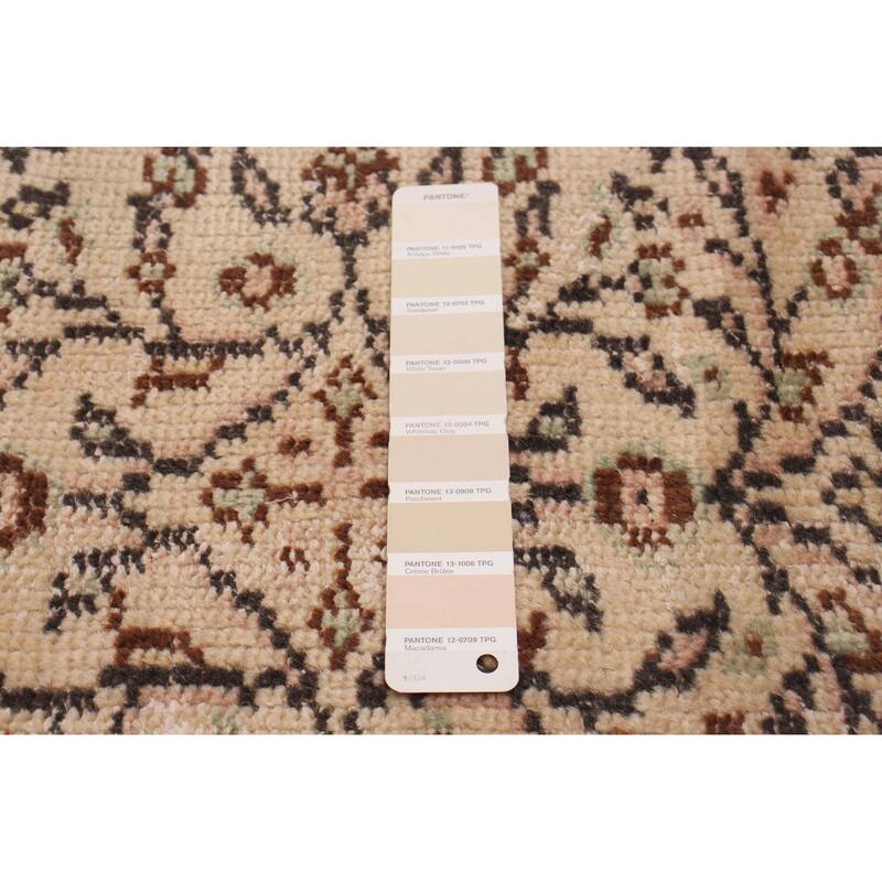 ECARPETGALLERY Hand-knotted Melis Vintage Cream Wool Rug - 5'5 x 8'5