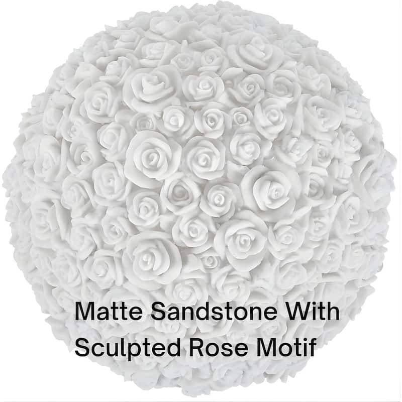 Rose Ball Lamp Sculpted Sandstone Table Lamp Ambient Home Lighting