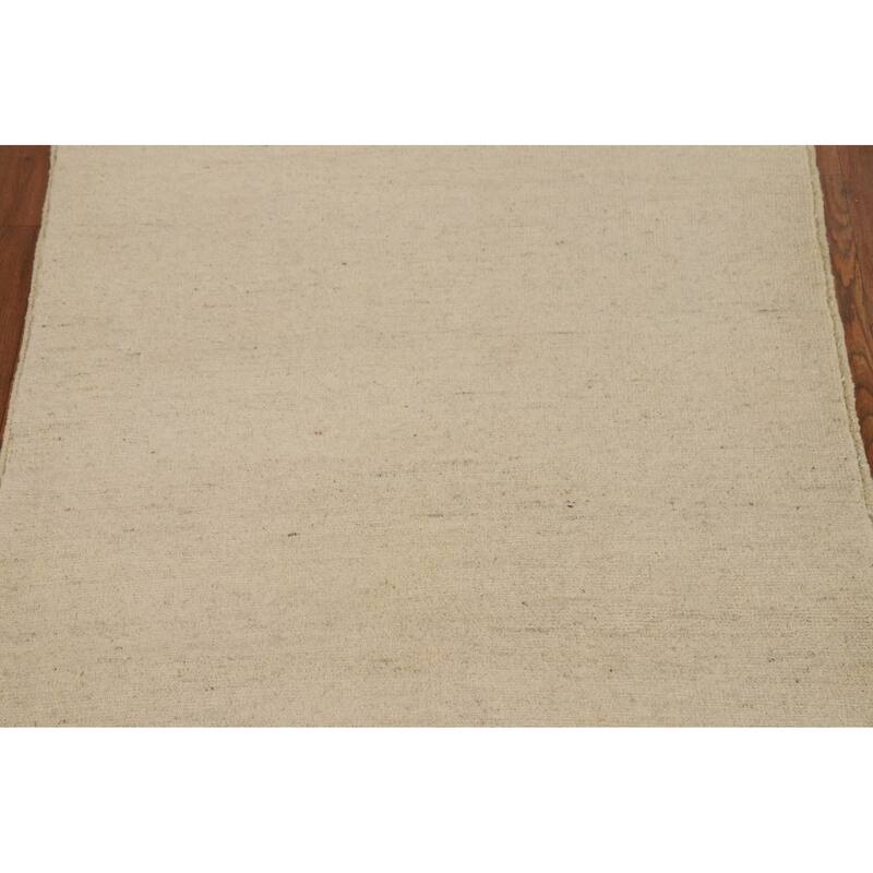 Modern Gabbeh Oriental Rug Hand-Knotted Foyer Wool Carpet - 2'8"x 3'11"