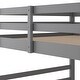 preview thumbnail 17 of 34, Sturdy Twin over Twin Pine Wood Bunk Bed with Built-in Ladder and Guardrail - Solid Wood Slats Support