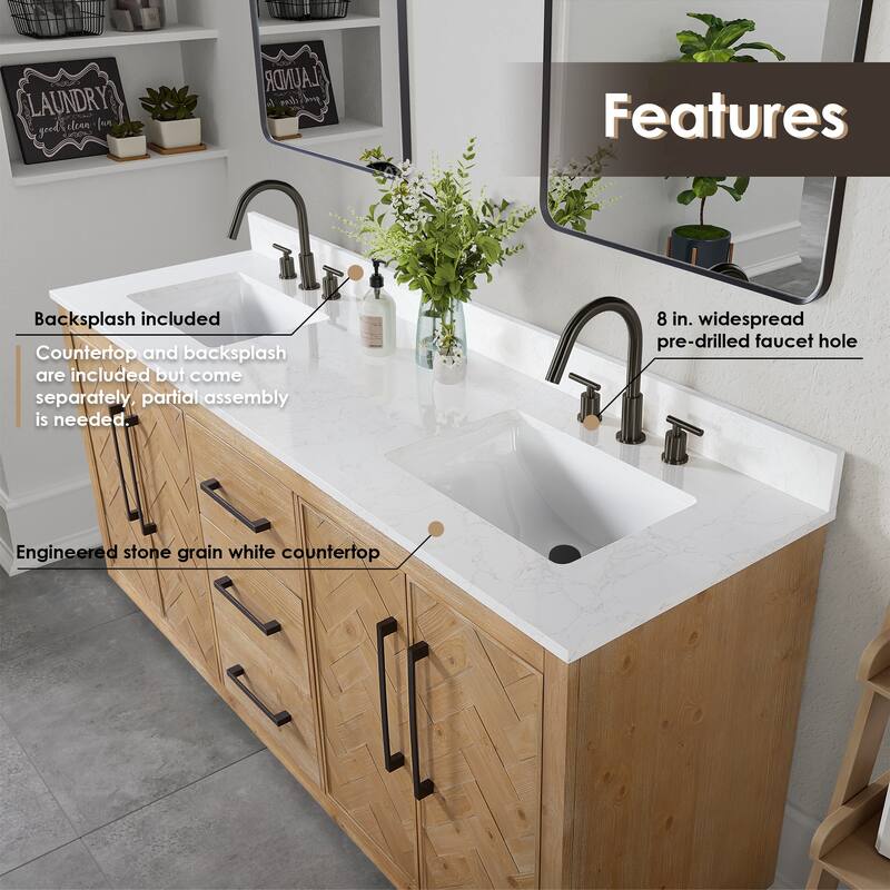 Altair Bellavia Bath Vanity in Weathered Fir with Mirror