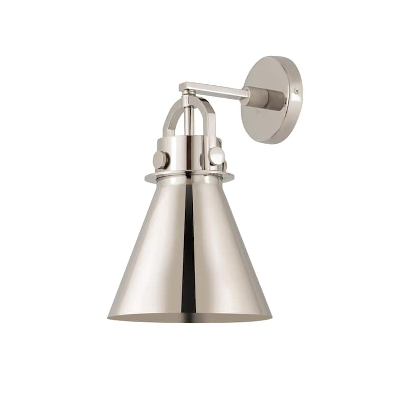 Innovations Lighting 410-1W-15-8 Newton Cone Sconce Newton Cone 15" - Polished Nickel
