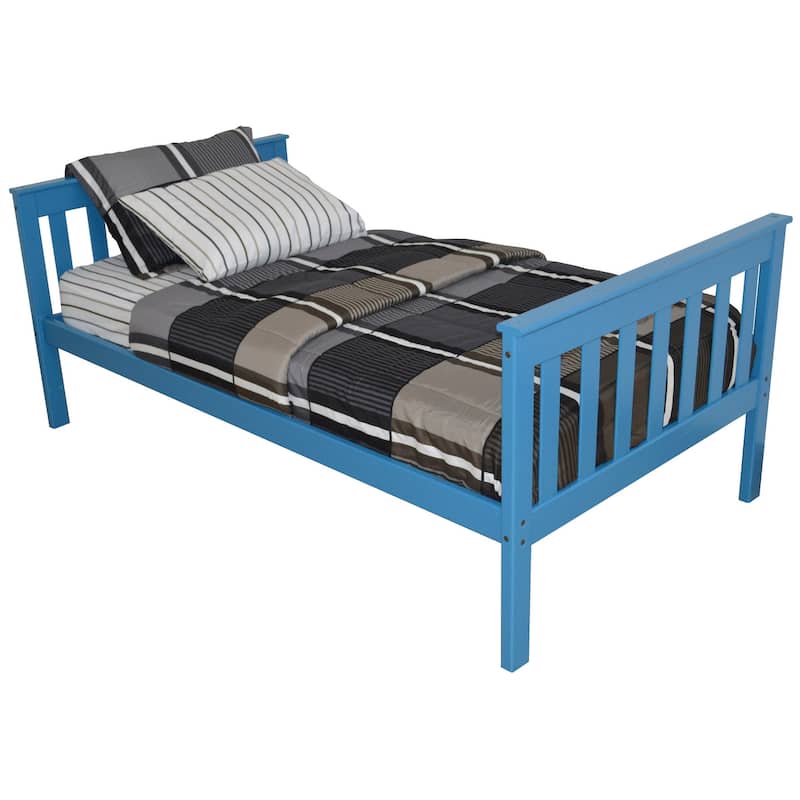 Pine Twin Mission Bed - Caribbean Blue