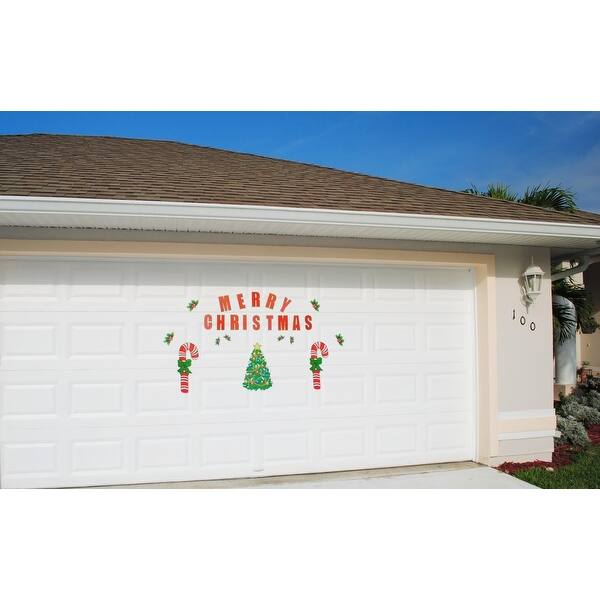 Merry Christmas Candy Cane Tree And Holly Magnetic Door Decorations Overstock 16658249