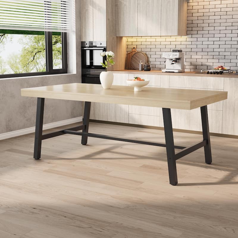 Extra Long Dining Table and Office Desk, Industrial Modern Study Table