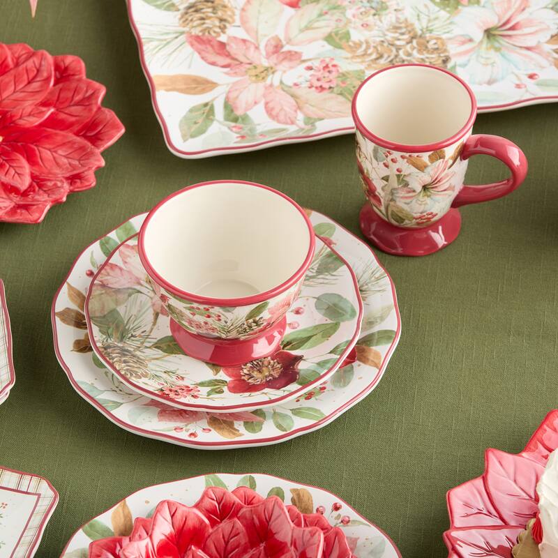Certified International Winter Blooms Set of 4 Mugs18 oz. asst.