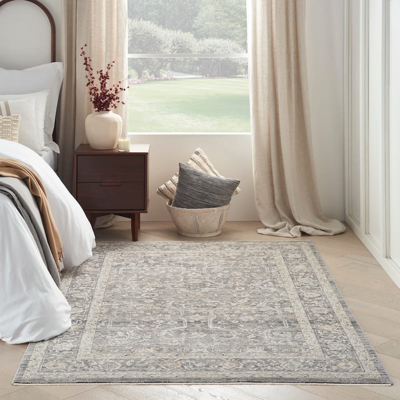 Nourison Nyle Indoor only Grey Persian Area Rug