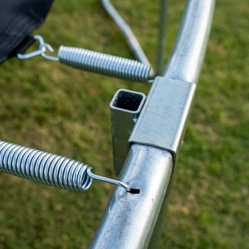 15 ft Round Trampoline with Basketball Hoop - Heavy-Duty 7-Leg Frame, High Bounce Springs & Enclosure - 32