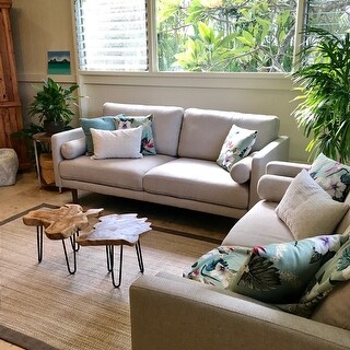 Oana Mid-Century Tapered Leg Seating Collection with Pillows by iNSPIRE Q Modern