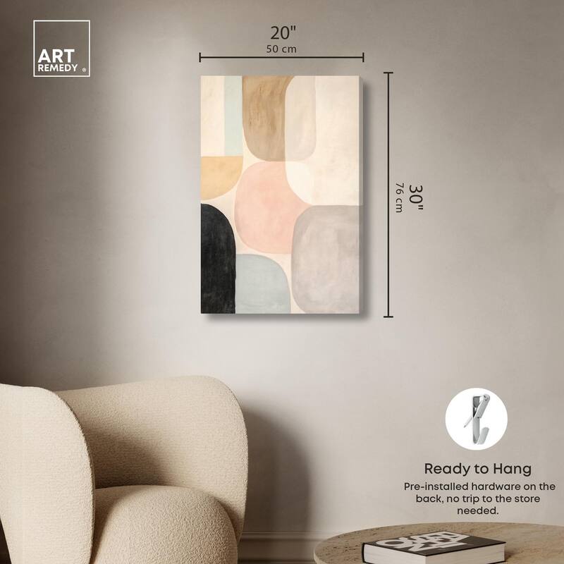 Soft Cubism II Canvas by Art Remedy, Gallery Wrapped