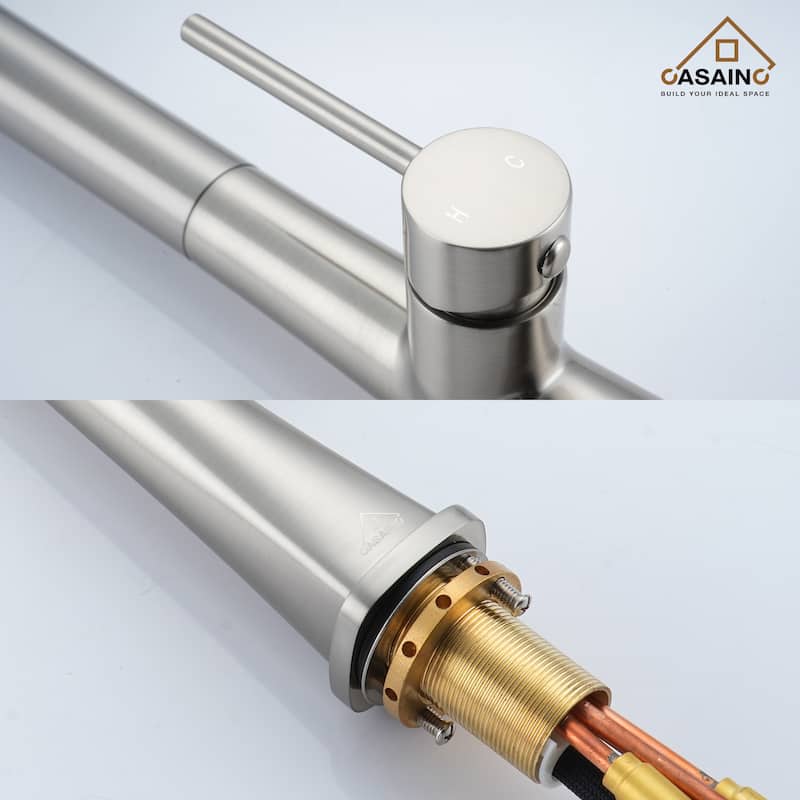Single Handle Pull-Down Sprayer Kitchen Faucet