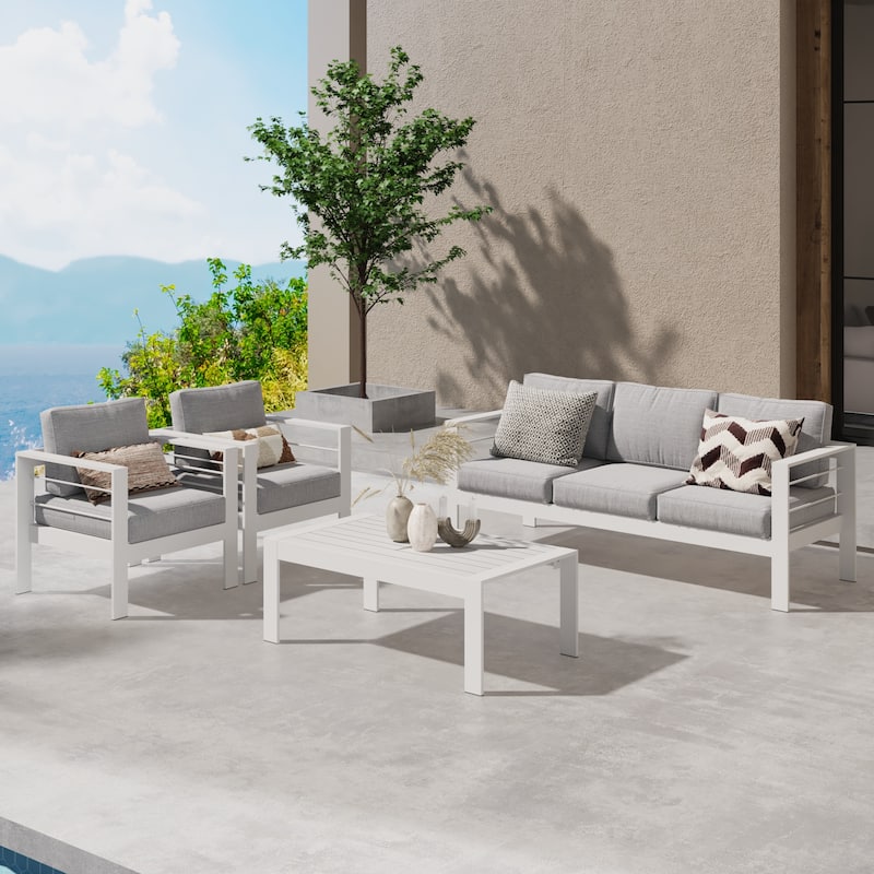 Royalcraft 4 Piece Aluminum Outdoor Patio Furniture Set