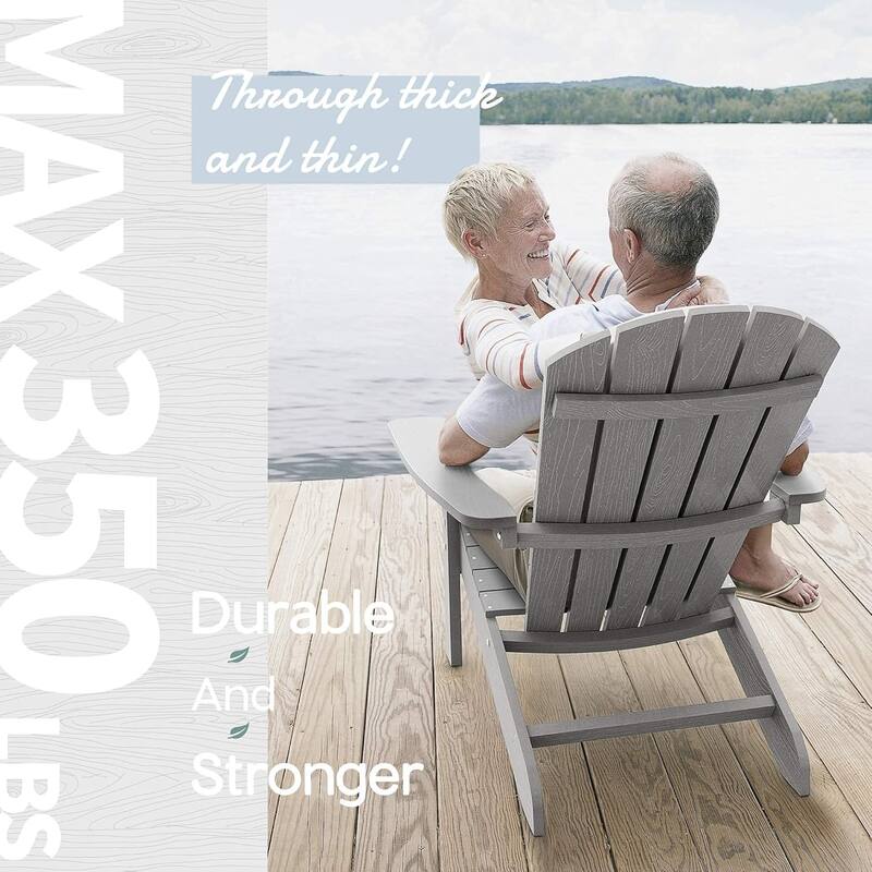 WINSOON All Weather HIPS Outdoor Plastic Adirondack Chairs