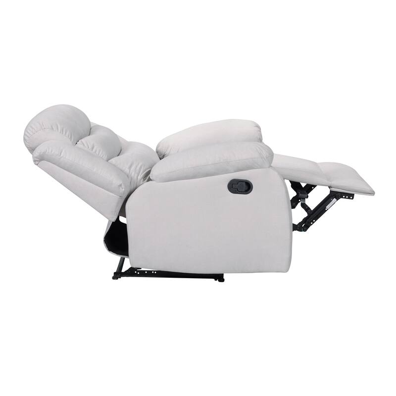 Q-Max Manual Recliner Chair with Overstuffed Cushions for Bedroom and Living Room Reclining Single Sofa Chair