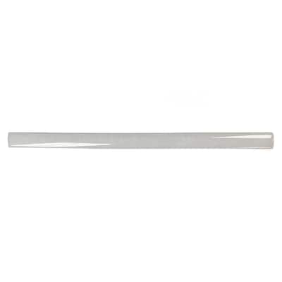 Merola Tile Coco Demi-Bullnose Glossy Amber Grey 1/2" x 7-7/8" Ceramic Wall Trim - (1 Tile)