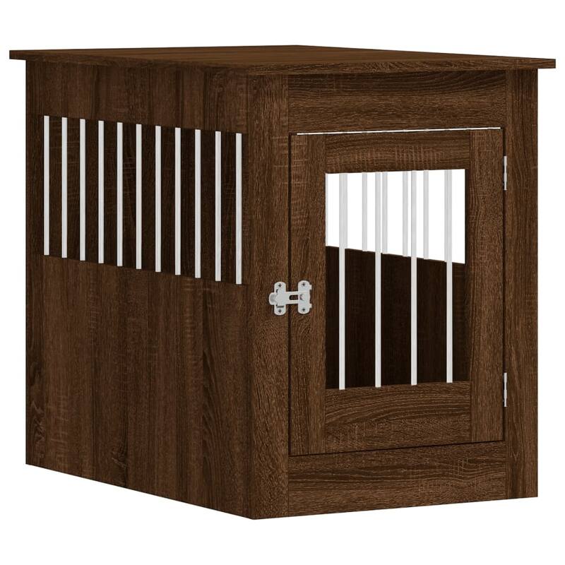 vidaXL Dog Crate with Door Doghouse Puppy Kennel Peg Cage Engineered Wood