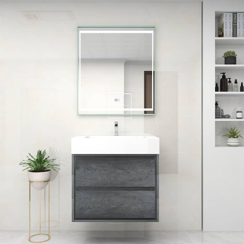 Victoria 30" Wall Mounted Modern Vanity with Acrylic Sink