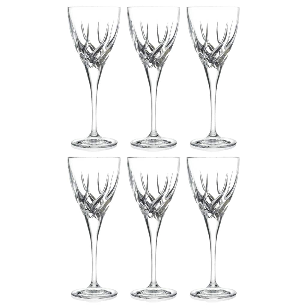 Majestic Gifts Inc. Glass Wine Goblets -6 Oz.-Set/6 - 7.75" x 3"