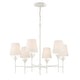 preview thumbnail 1 of 3, Broche 6 Light Matte White Chandelier