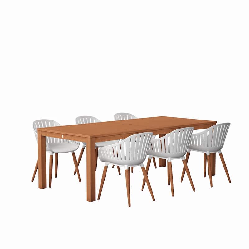 Amazonia Clifton 7pc FSC Wood Outdoor Patio Dining Set
