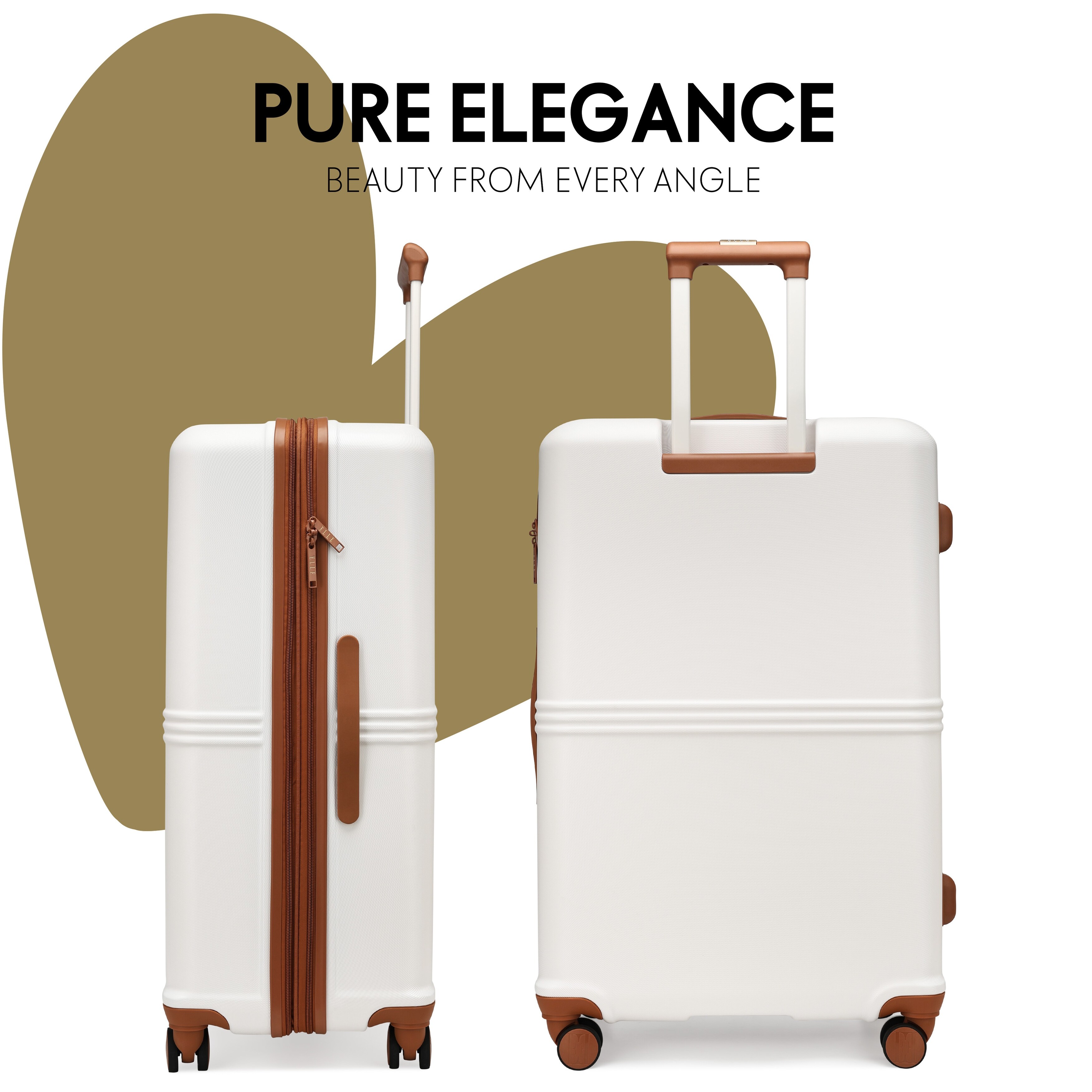 ELLE Expedition 3 Piece Expandable Polycarbonate Spinner Luggage