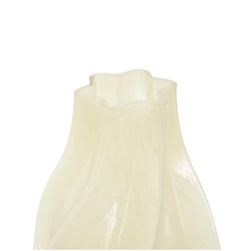 Glass Wavy Ombre Decorative Vase - Set of 2 Blue or Yellow - Roche River Decor