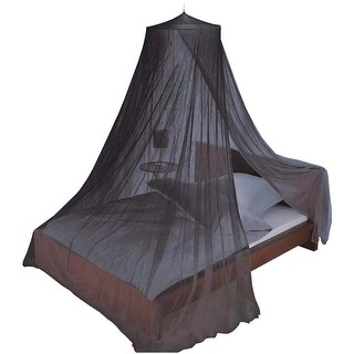 Just Relax Elegant Mosquito Net Bed Canopy Set, Black, Twin-Full