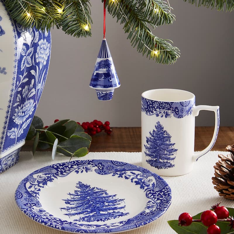 Spode Blue Italian 8 in Christmas Plate
