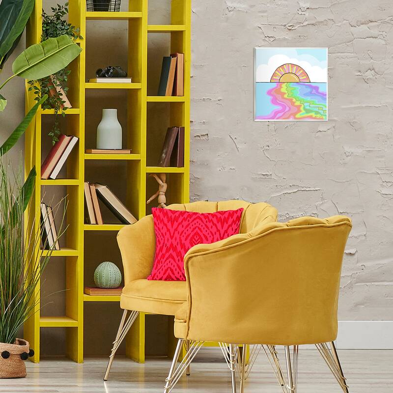 Stupell Swirling Rainbow on Sea Surface Wall Plaque Art Design By Katie Conley