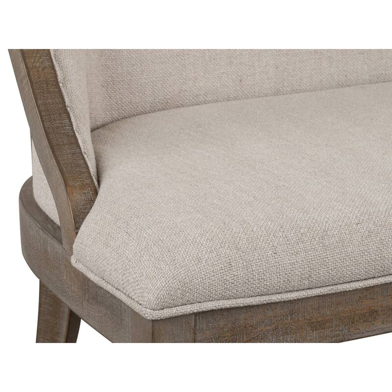 Magnussen Home Lancaster Dovetail Grey Upholstered Bench - 56''W x 27''D x 38''H