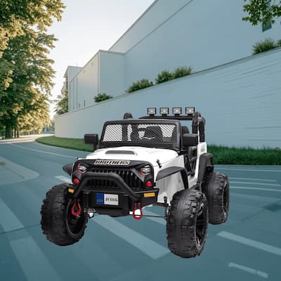 Dual Seater 24V Kids Electric Ride On Car with Parental Remote Control, 3 Speeds, MP3, USB, Music Player and Bright LED Lights