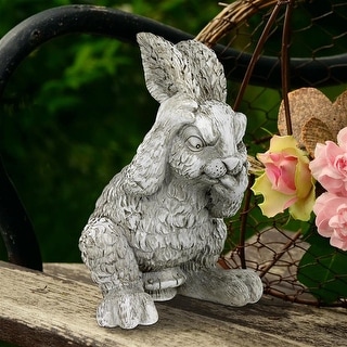 Design Toscano Clem the Confused Bunny Rabbit Garden Statue - Grey