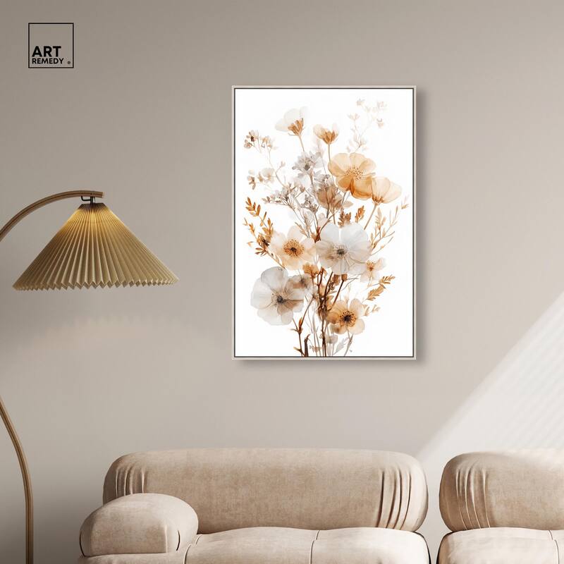 Parchment Petals Canvas by Art Remedy