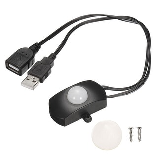 DC 5-24V 5A PIR Motion Sensor Switch Activated LED Lights w USB Cable ...