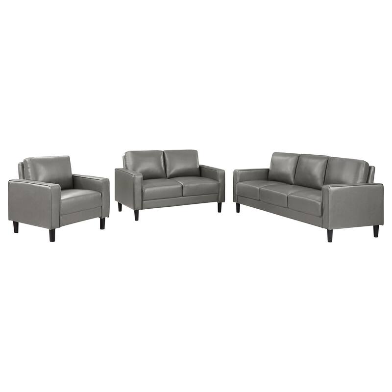 Ruth Transitional Upholstered Track Arm Sofa Set