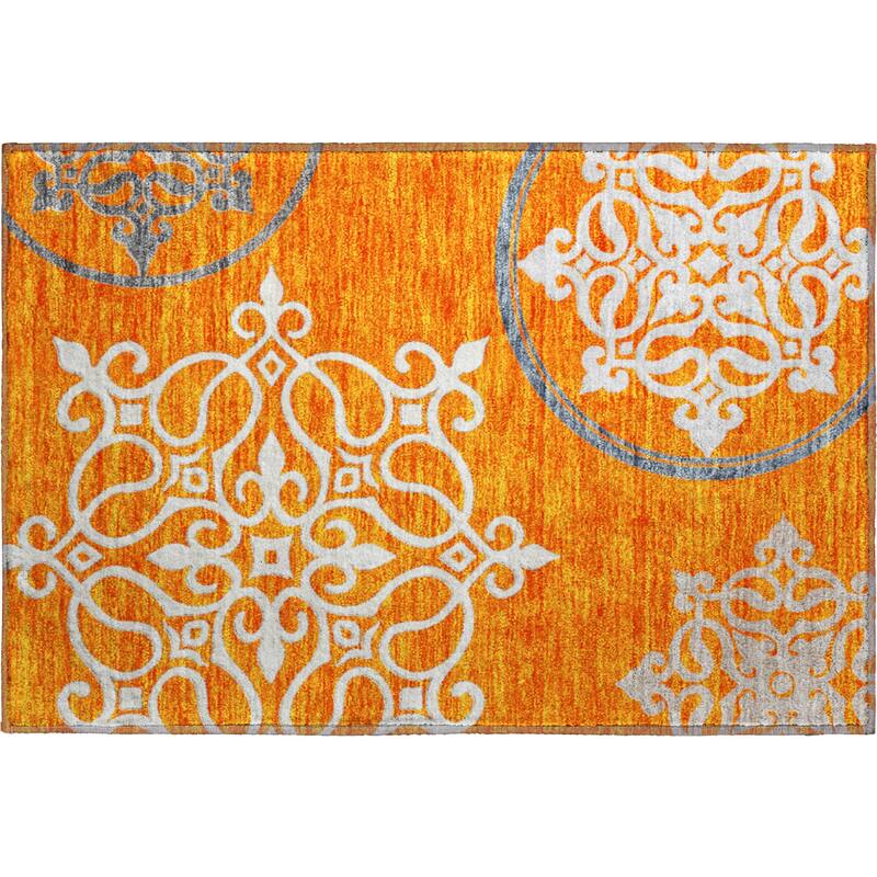 Premium Washable Super Soft Transitional Scroll Mayfield Rug