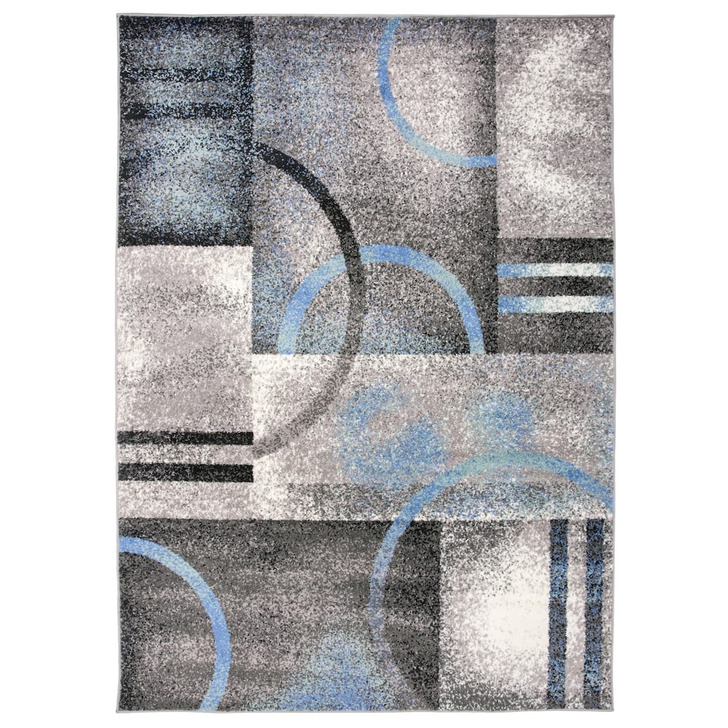 World Rug Gallery Geometric Modern Circles Area Rug