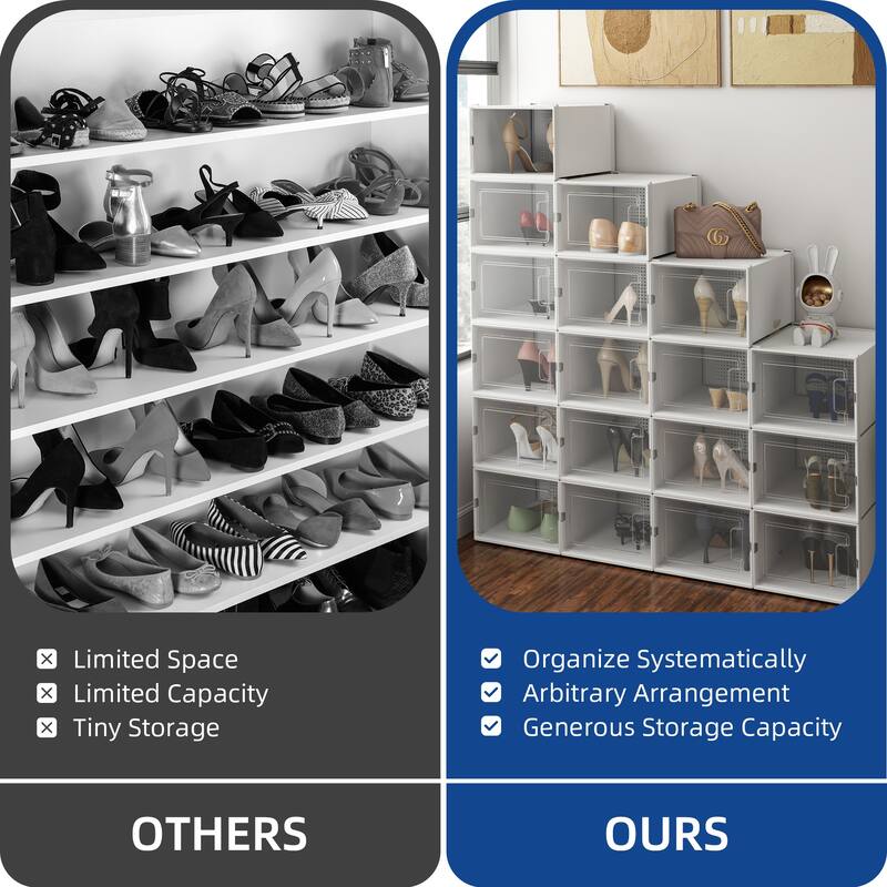 Plastic Shoe Storage Box Set