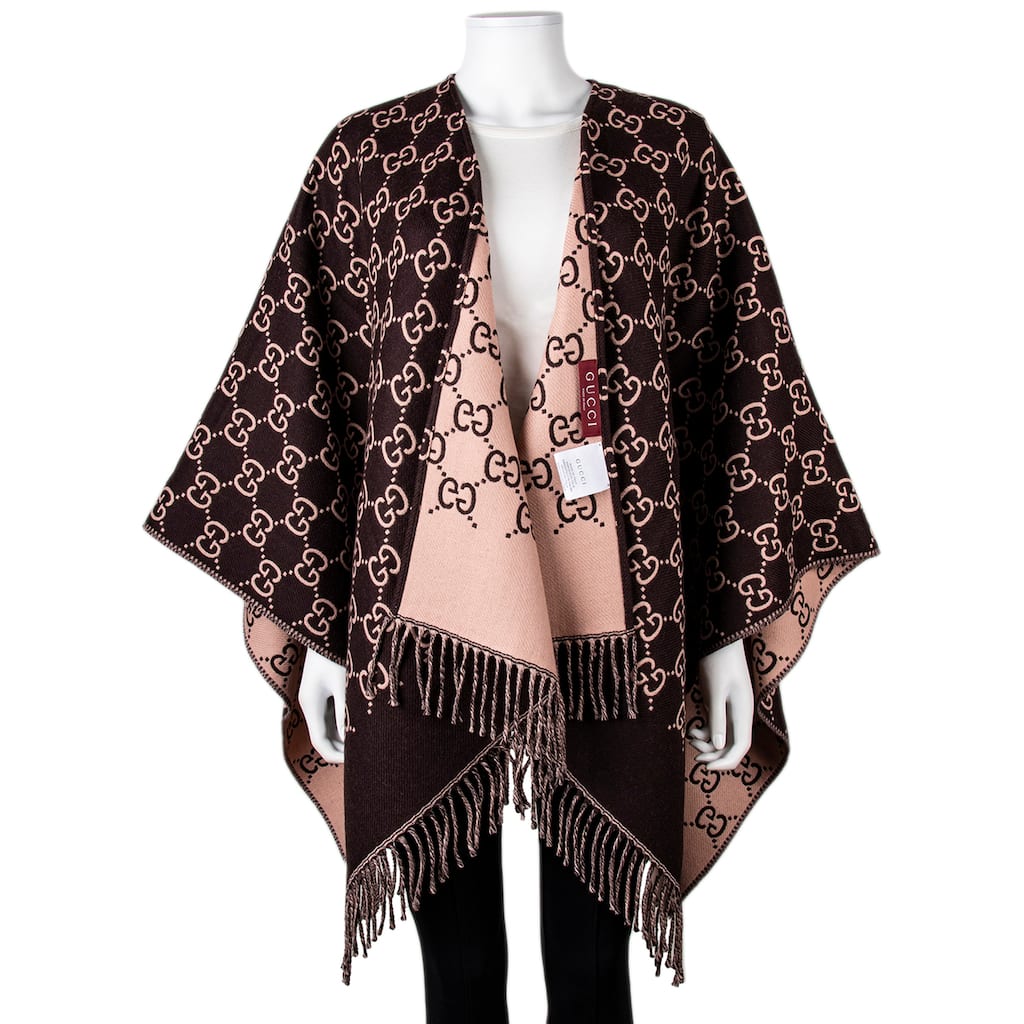 Gucci GG Wool Jacquard Cape