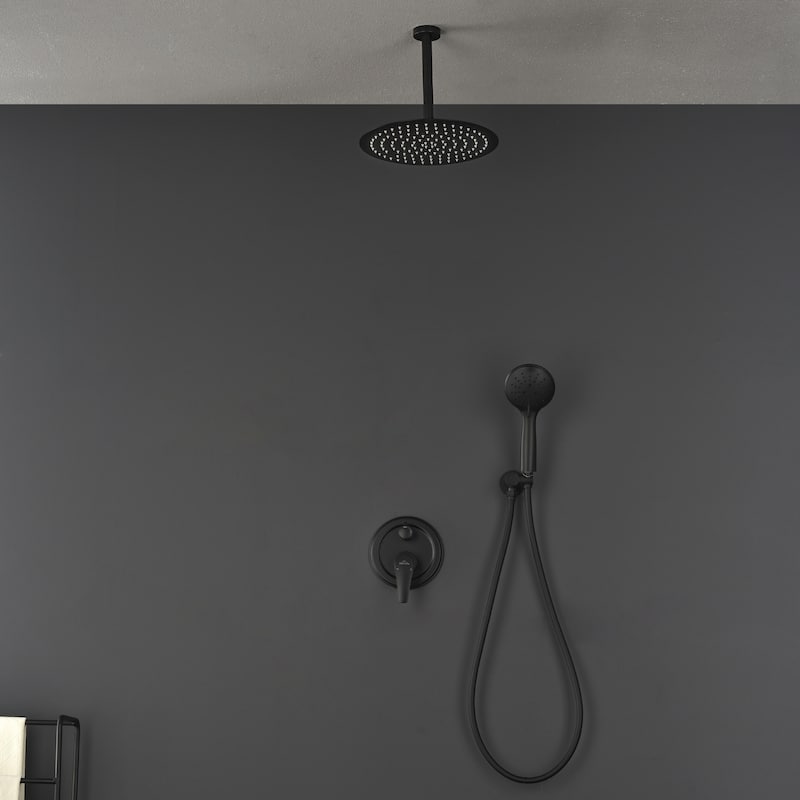 12 in. Ceiling Mount Dual Shower System with 5-Spray Patterns