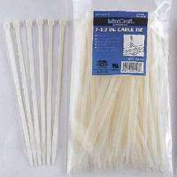 Mintcraft CV190-1003L Nylon Cable Ties, 7.5", 50 Lb, 100-Piece
