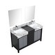 preview thumbnail 86 of 157, Lexora Zilara Bathroom Vanity Complete Set in Black and Grey with Faucet