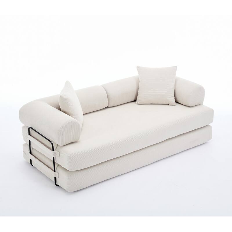 Folding Convertible Sleeper Sofa Bed with Modular Design Perfect for Living Room and Guest Space