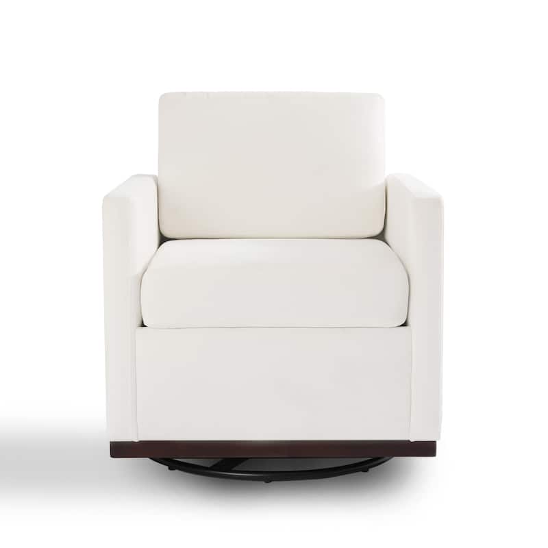 Set of 2 Modern Swivel Accent Armchairs Upholstered Arm Chairs
