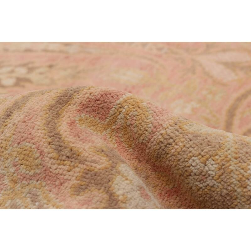 ECARPETGALLERY Hand-knotted Peshawar Finest Brown, Salmon Wool Rug - 7'11 x 9'10